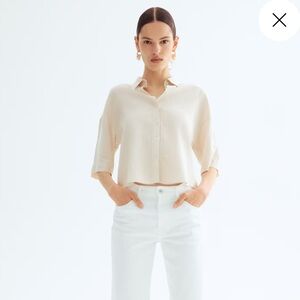 H&M Cream Button Down Shirt